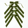 Napkin Rings & Bows | For The Chalet<Mrs. Alice Forest Green Velvet Bow (Set of 4) - 20cm