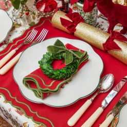 Napkin Rings & Bows<Mrs. Alice Forest Green Velvet Mini Bows (Set of 4)