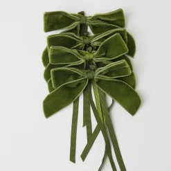 Napkin Rings & Bows<Mrs. Alice Forest Green Velvet Mini Bows (Set of 4)