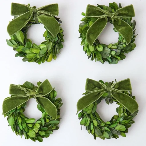 Napkin Rings & Bows<Mrs. Alice Forest Green Velvet Mini Bows (Set of 4)