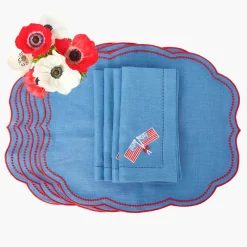 Napkins | For The Hostess<Mrs. Alice Fourth of July Napkins (Set of 4)