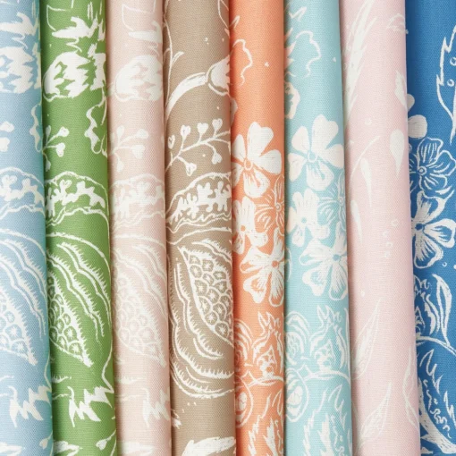 Serena Fresson Fabrics<Mrs. Alice French Blue Chelsea Square Fabric