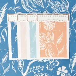 Serena Fresson Fabrics<Mrs. Alice French Blue Chelsea Square Fabric