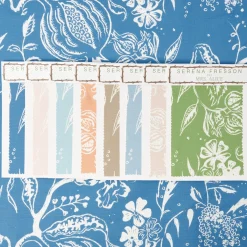 Serena Fresson Fabrics<Mrs. Alice French Blue Chelsea Square Fabric