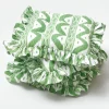 Cushions<Mrs. Alice Frilled Green Ikat Seat Pad Cushion (Set of 4)