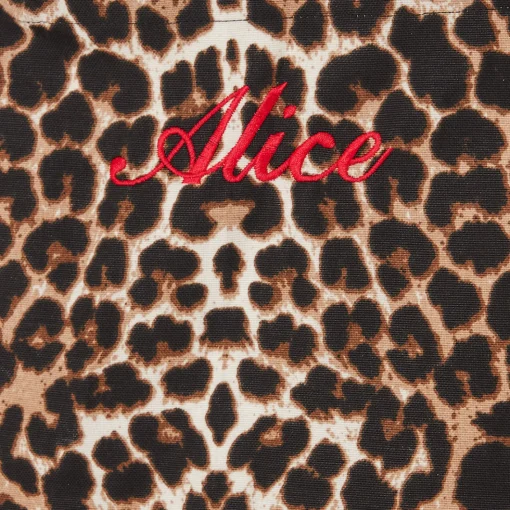 Mrs. Alice Monogram | Monogrammable Gifts<Mrs. Alice Frilled Leopard Apron