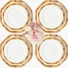 Crockery Sets<Mrs. Alice Geometric Bamboo Dinner & Starter Plates (Set of 8)