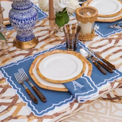 Crockery Sets<Mrs. Alice Geometric Bamboo Dinner & Starter Plates (Set of 8)