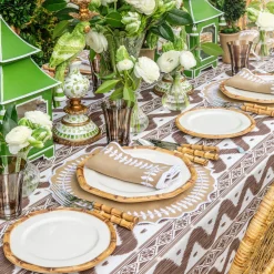 Crockery Sets<Mrs. Alice Geometric Bamboo Dinner & Starter Plates (Set of 8)