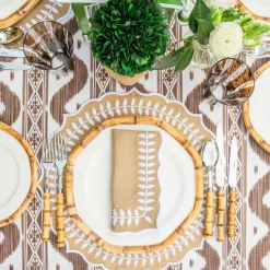 Crockery Sets<Mrs. Alice Geometric Bamboo Dinner & Starter Plates (Set of 8)