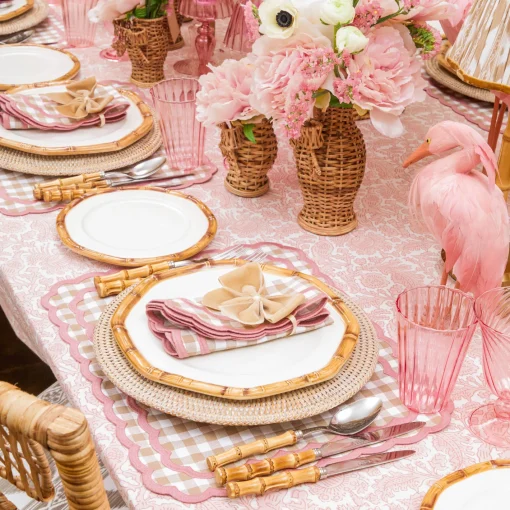 Crockery Sets<Mrs. Alice Geometric Bamboo Dinner & Starter Plates (Set of 8)