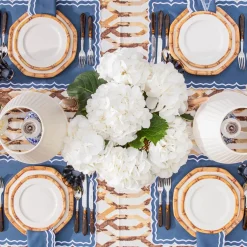 Crockery Sets<Mrs. Alice Geometric Bamboo Dinner & Starter Plates (Set of 8)