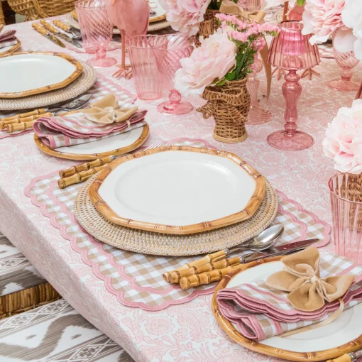 Dinner Plates<Mrs. Alice Geometric Bamboo Dinner Plate