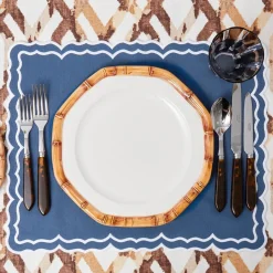 Dinner Plates<Mrs. Alice Geometric Bamboo Dinner Plate