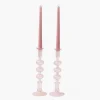 Summer Candleware | Candle Holders<Mrs. Alice Gisele Pink Candle Holder (Pair)