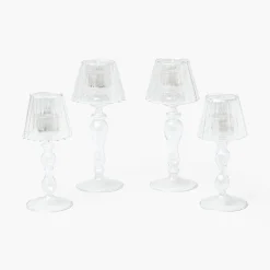 Summer Glassware | Summer Candleware<Mrs. Alice Glass Lantern Tea Light Holder Set