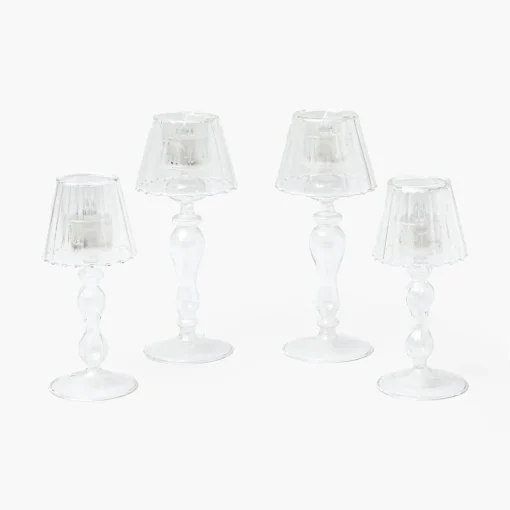 Summer Glassware | Summer Candleware<Mrs. Alice Glass Lantern Tea Light Holder Set
