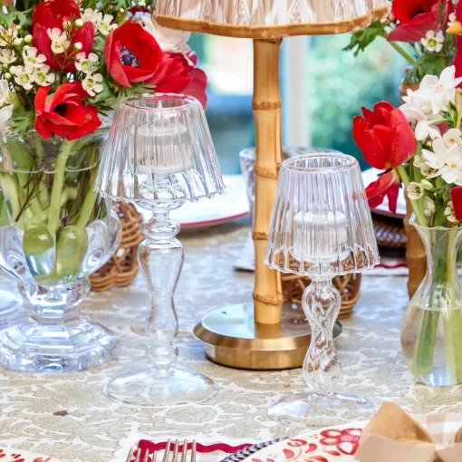 Summer Glassware | Summer Candleware<Mrs. Alice Glass Lantern Tea Light Holder Set