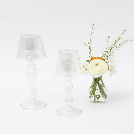 Summer Glassware | Summer Candleware<Mrs. Alice Glass Lantern Tea Light Holder (Pair) - 24cm