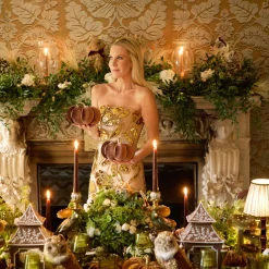Autumn Decorations<Mrs. Alice Glitter Velvet Pumpkin Family