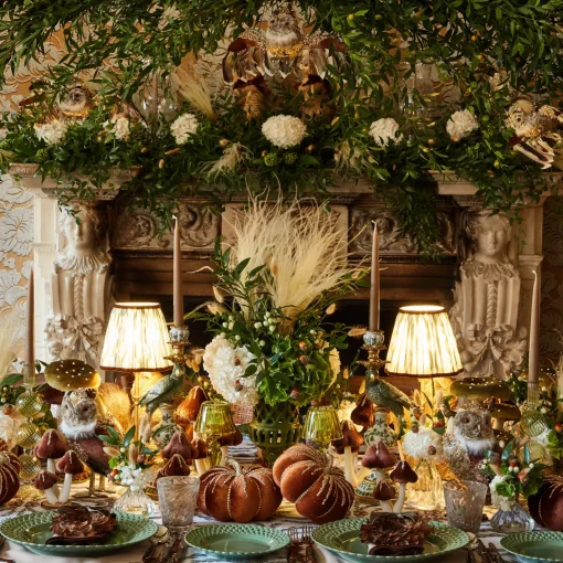 Autumn Decorations<Mrs. Alice Glitter Velvet Pumpkin Family