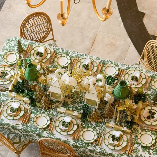 Christmas Decorations<Mrs. Alice Gold Glitter Crackers with White Velvet Bows (Set of 6)