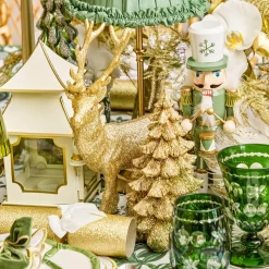 Christmas Decorations<Mrs. Alice Gold Glitter Reindeer Family