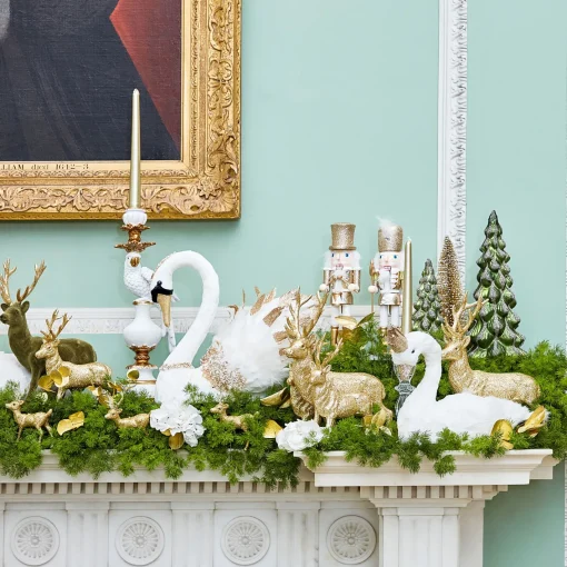 Christmas Decorations<Mrs. Alice Gold Glitter Reindeer Family