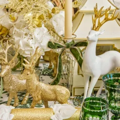 Christmas Decorations<Mrs. Alice Gold Glitter Reindeer Family
