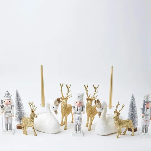 Christmas Decorations<Mrs. Alice Gold Glitter Reindeer (Pair)