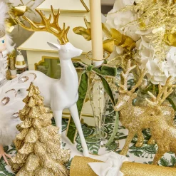 Christmas Decorations<Mrs. Alice Gold Glitter Reindeer (Pair)