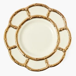 Dinner Plates<Mrs. Alice Gold Petal Bamboo Ceramic Dinner Plate
