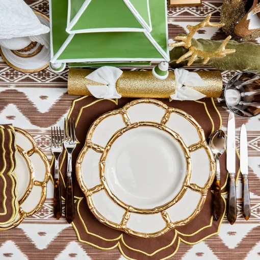 Dinner Plates<Mrs. Alice Gold Petal Bamboo Ceramic Dinner Plate