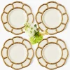 Dinner Plates | Crockery Sets<Mrs. Alice Gold Petal Bamboo Dinner Plates (Set of 4)