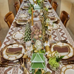 Dinner Plates | Crockery Sets<Mrs. Alice Gold Petal Bamboo Dinner Plates (Set of 4)