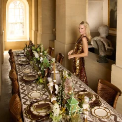 Dinner Plates | Crockery Sets<Mrs. Alice Gold Petal Bamboo Dinner Plates (Set of 4)