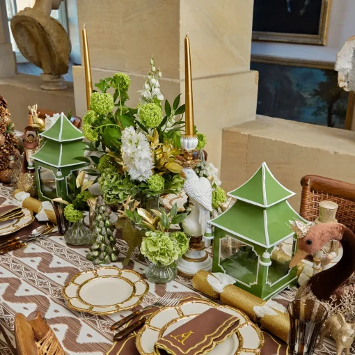 Crockery Sets<Mrs. Alice Gold Petal Bamboo Dinner & Starter Plates (Set of 8)