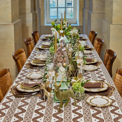 Crockery Sets<Mrs. Alice Gold Petal Bamboo Dinner & Starter Plates (Set of 8)