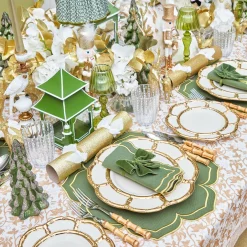 Starter Plates | Crockery Sets<Mrs. Alice Gold Petal Bamboo Starter Plates (Set of 4)