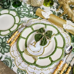 Napkin Rings & Bows<Mrs. Alice Gold Trimmed Green Velvet Bows (Set of 4)