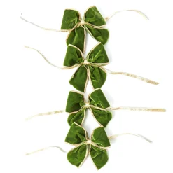 Napkin Rings & Bows<Mrs. Alice Gold Trimmed Green Velvet Bows (Set of 4)