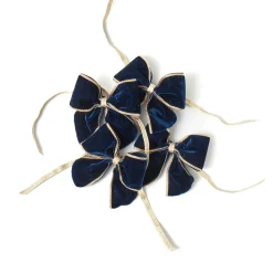 Napkin Rings & Bows<Mrs. Alice Gold Trimmed Navy Velvet Bows (Set of 4)