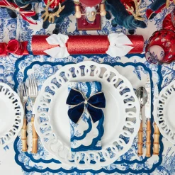 Napkin Rings & Bows<Mrs. Alice Gold Trimmed Navy Velvet Bows (Set of 4)