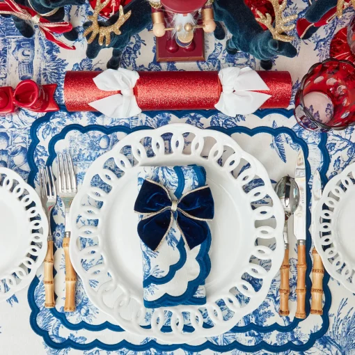Napkin Rings & Bows<Mrs. Alice Gold Trimmed Navy Velvet Bows (Set of 4)