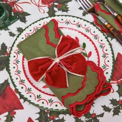 Napkin Rings & Bows<Mrs. Alice Gold Trimmed Red Velvet Bows (Set of 4)