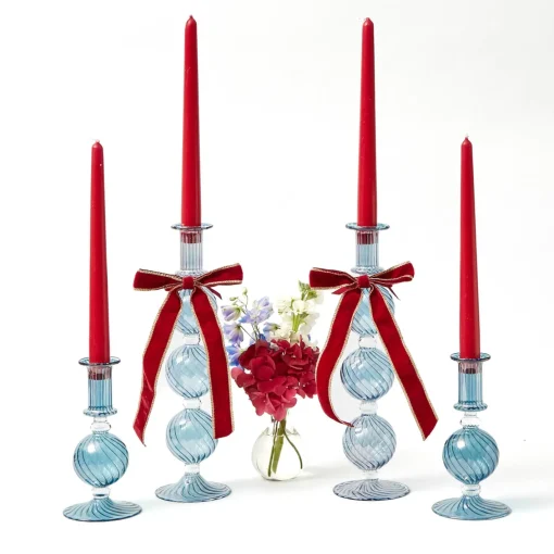 Napkin Rings & Bows<Mrs. Alice Gold Trimmed Red Velvet Bows (Set of 4) - 20cm