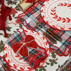 Napkin Rings & Bows<Mrs. Alice Gold Trimmed Red Velvet Bows (Set of 4)