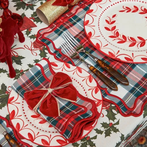 Napkin Rings & Bows<Mrs. Alice Gold Trimmed Red Velvet Bows (Set of 4)