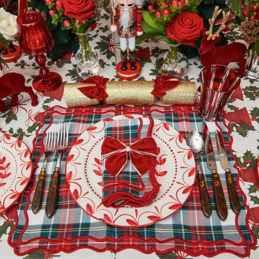 Napkin Rings & Bows<Mrs. Alice Gold Trimmed Red Velvet Bows (Set of 4)