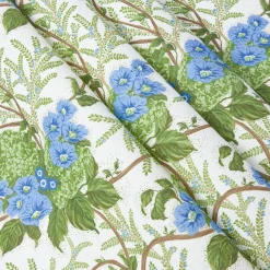 Serena Fresson Fabrics<Mrs. Alice Green & Blue Lady Isabella's Garden Fabric